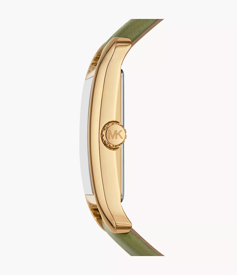 Montre Michael Kors à trois aiguilles en cuir vert MKO1028