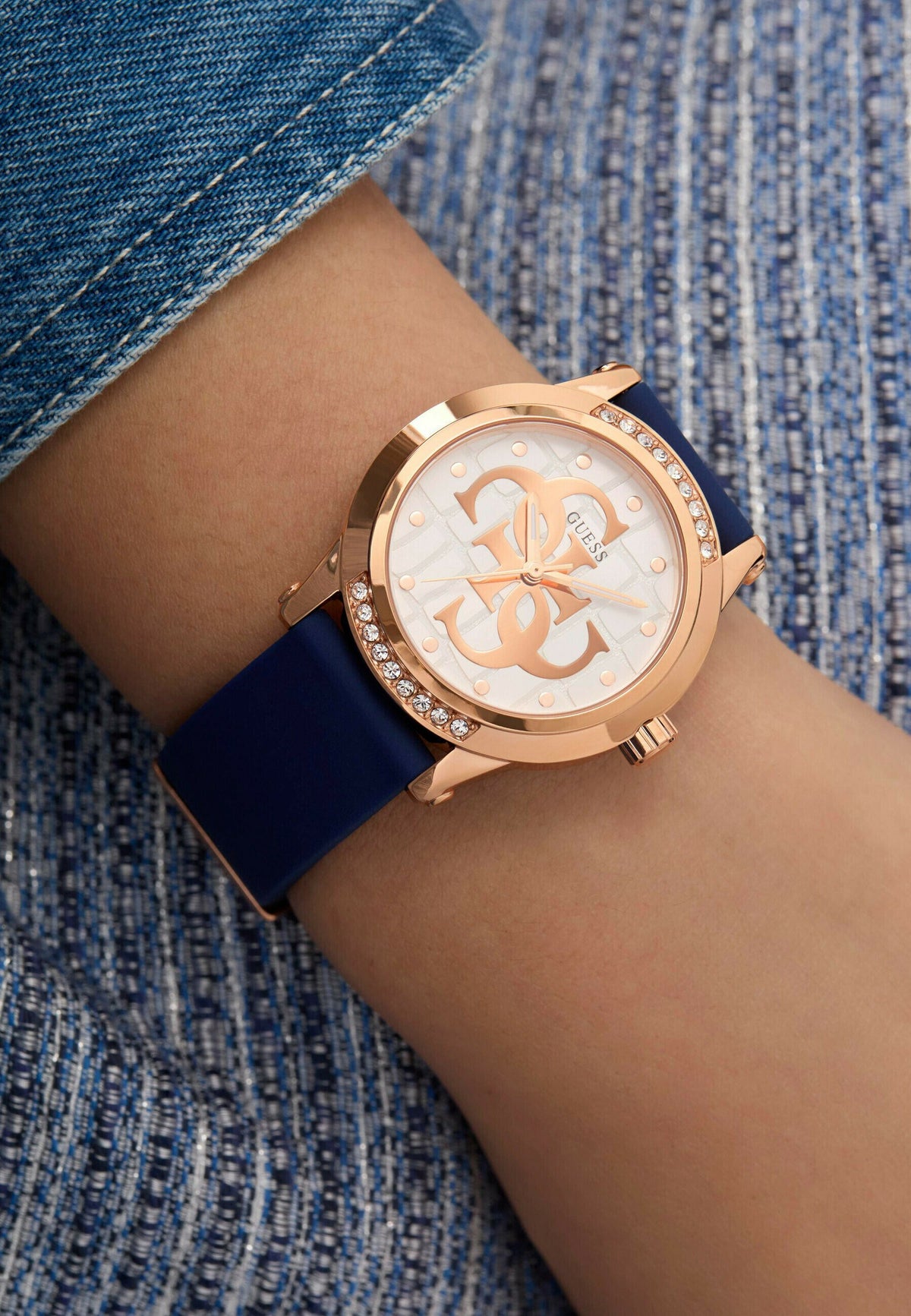 Montres Guess Annette pour femme. Silicone Bleu GW0860L2